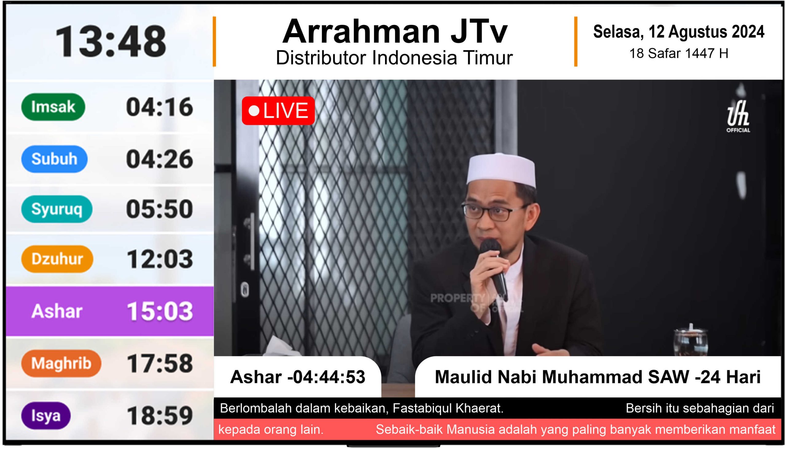 Tampilkan Live dari Youtube