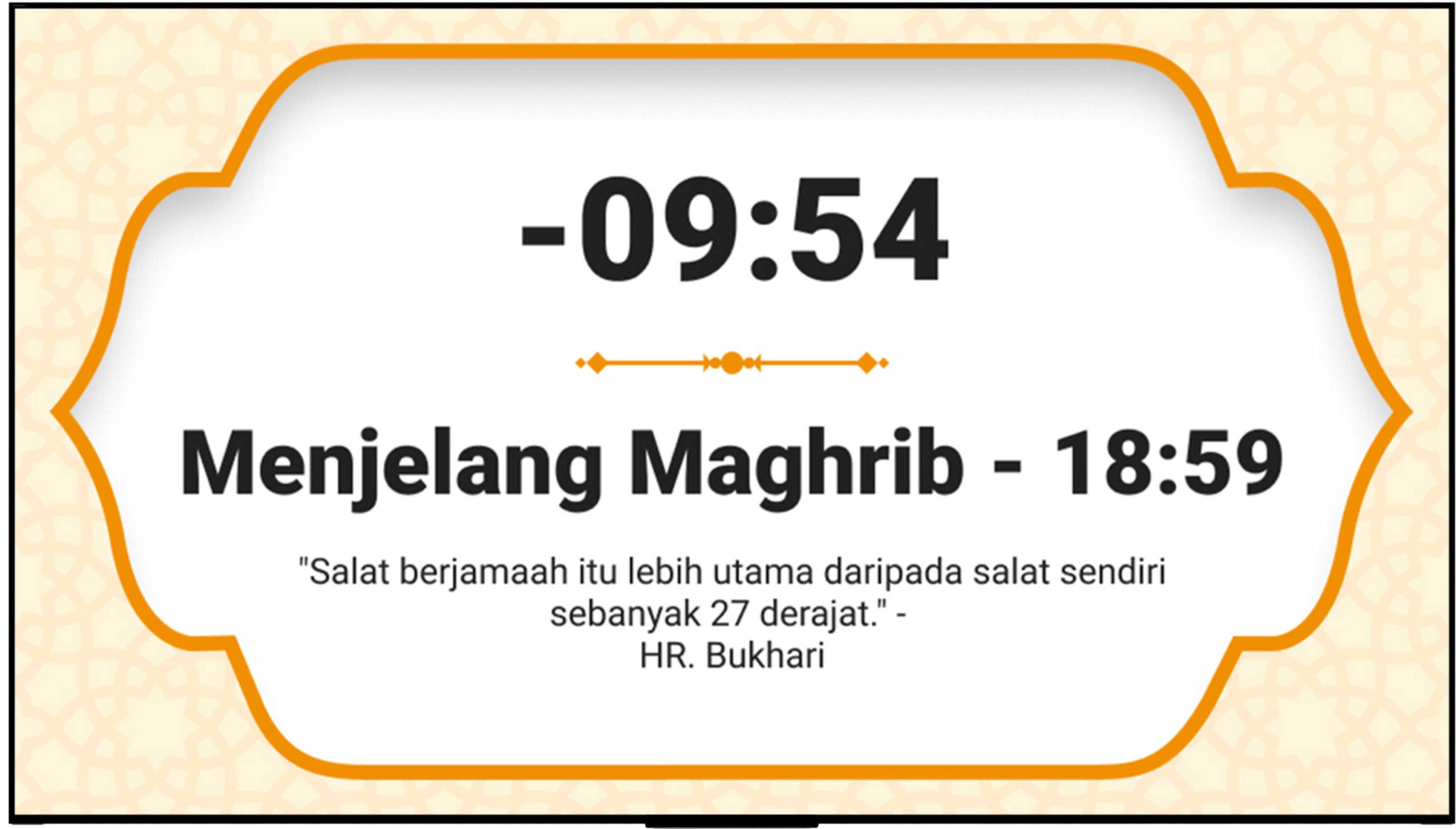 Pengingat Menjelang Shalat - Info Jam Shalat